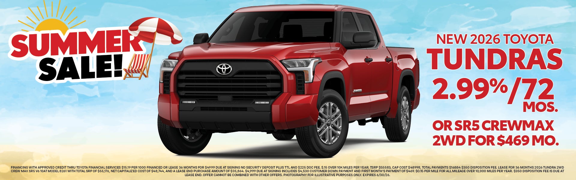New 2026 Tundras 2.99% for 72 months
