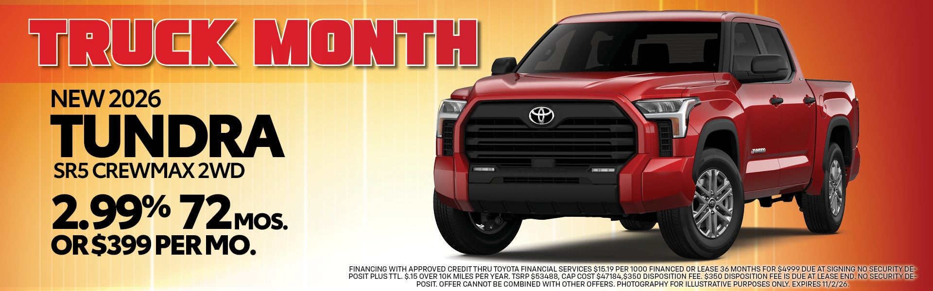 New 2026 Tundra SR5 Crewmax 2WD